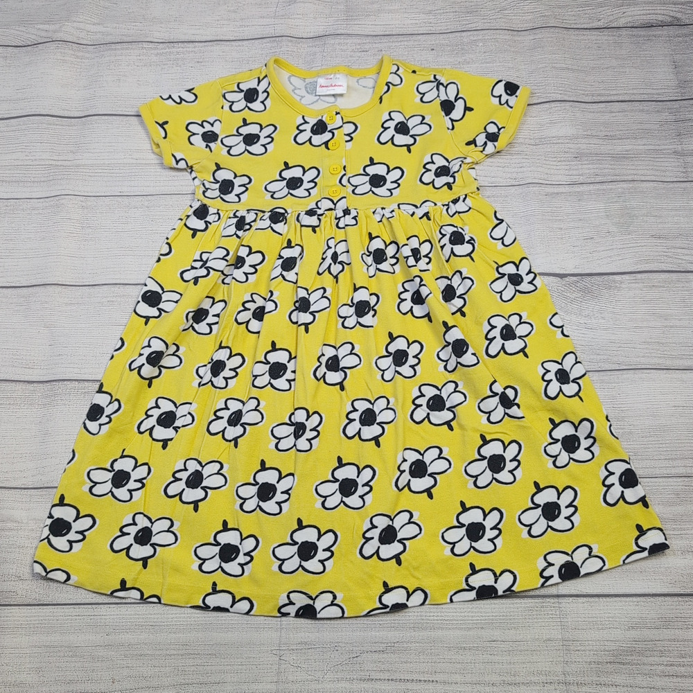 8 Hanna Andersson Swedish Yellow Floral Playdress